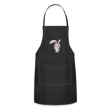 Bunny umbrella - Adjustable Apron - black - Front - Julia (174cm)