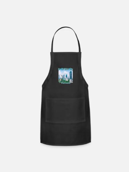 Ho Chi Minh City Vietnam - Adjustable Apron - black