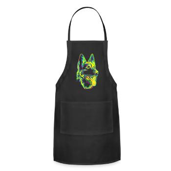 German shepperd - Adjustable Apron - black - Front - Julia (174cm)