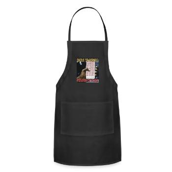 Born To Scroll Forced To Work - Adjustable Apron - black - Front - Julia (174cm)