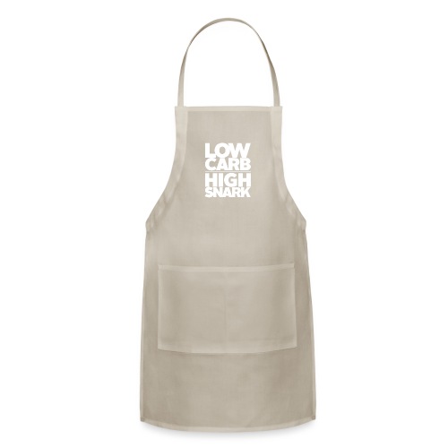 LOW CARB HIGH SNARK - WHITE - Adjustable Apron