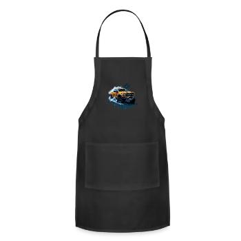 illustration 4x4 offroad vehicle - Adjustable Apron - black - Front - Julia (174cm)
