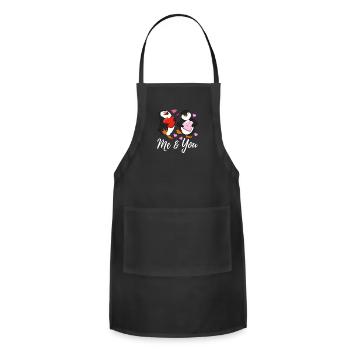 Me & You Penguin - Adjustable Apron - black - Front - Julia (174cm)