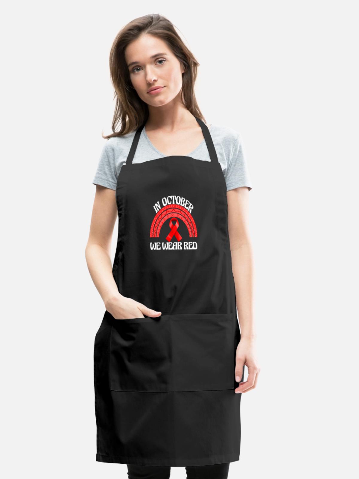 red white (1) - Adjustable Apron - black - Front - Julia (174cm)