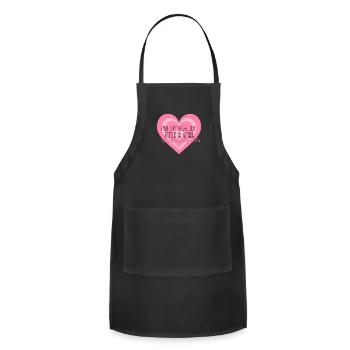 I'm literally Just A Girl design girly - Adjustable Apron - black - Front - Julia (174cm)