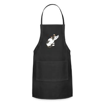 Black And White Cat - Adjustable Apron - black - Front - Julia (174cm)
