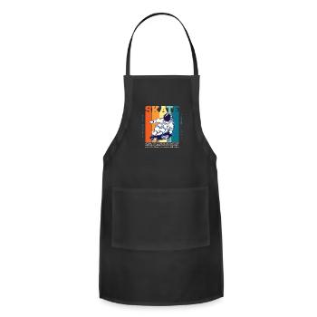 Skateboarding Adventure - Embrace the Thrill - Adjustable Apron - black - Front - Julia (174cm)