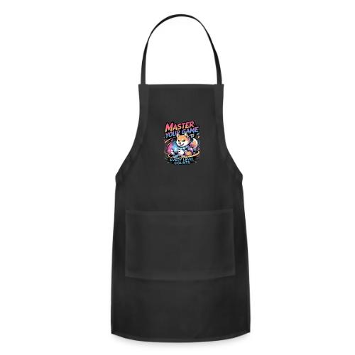 Cute Gamer Shiba Inu Level Up - Adjustable Apron