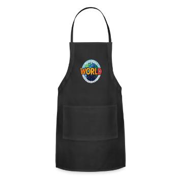 War-Free World, A World of Wonder Design - Adjustable Apron - black - Front - Julia (174cm)