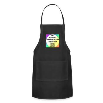 put rid of worries your pocket pierced - Adjustable Apron - black - Front - Julia (174cm)