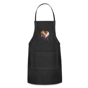 Heart-shaped cake - Adjustable Apron - black - Front - Julia (174cm)