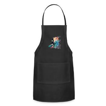 Surfing is not just a sport, it is a way of life - Adjustable Apron - black - Front - Julia (174cm)