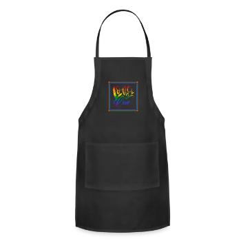 love is love - Adjustable Apron - black - Front - Julia (174cm)