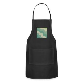 Camo Waves retro - Adjustable Apron - black - Front - Julia (174cm)