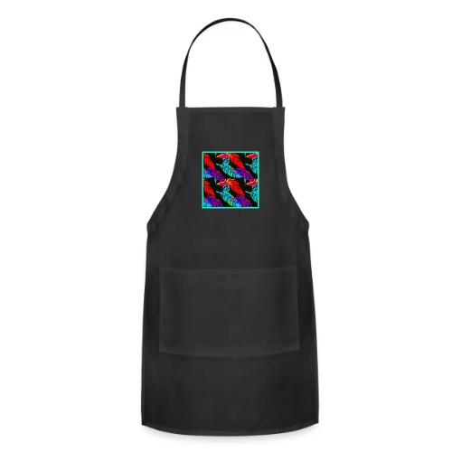 Neon Luminous Foliage Elegance - Adjustable Apron