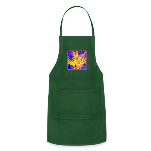Vibrant Neon Leaf Pattern - Adjustable Apron
