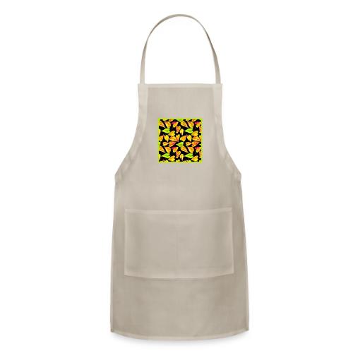 Neon Leaf Art Elegance - Adjustable Apron
