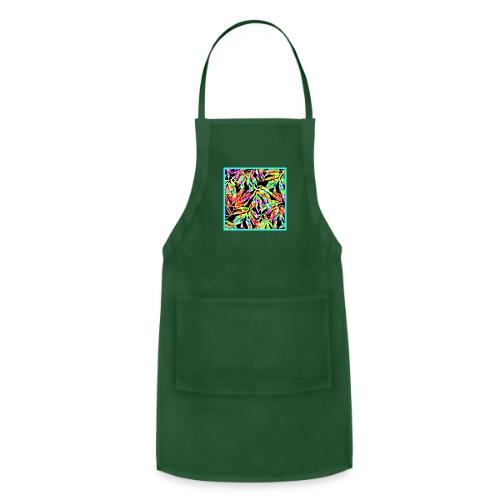 Chic Neon Pattern: Vibrant Bliss - Adjustable Apron