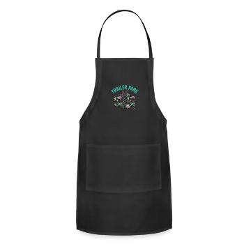 trailer park girl - Adjustable Apron - black - Front - Julia (174cm)