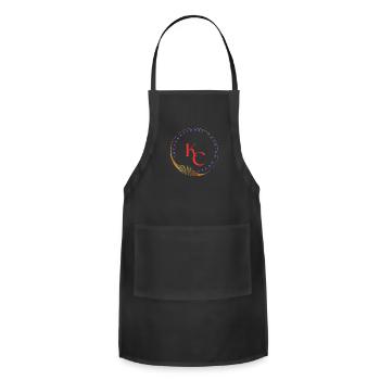 Classic T Shirt, Women, Men,Short Sleeve ,KC - Adjustable Apron - black - Front - Julia (174cm)
