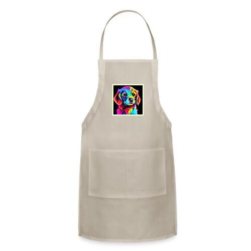 Rainbow Dog Portrait Art - Adjustable Apron
