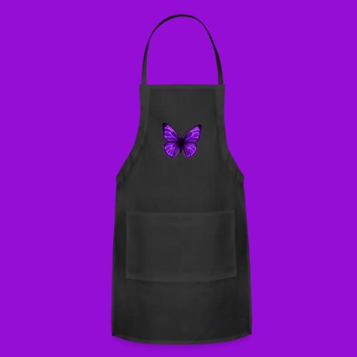 Neon Purple Butterfly - Adjustable Apron