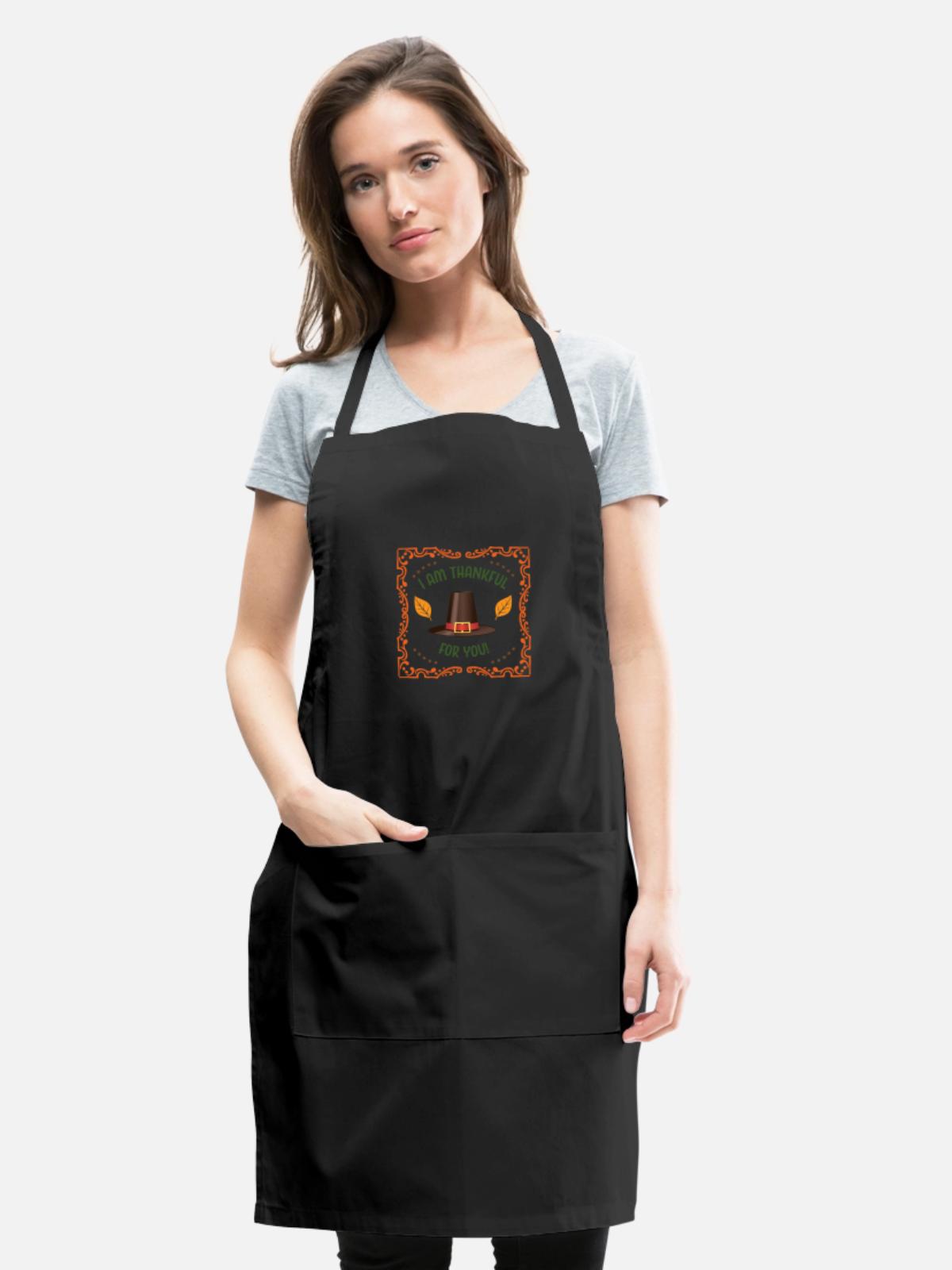 Thankfulness - Adjustable Apron - black - Front - Julia (174cm)