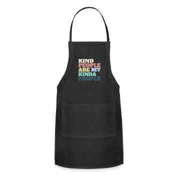 Kind People Are My Kinda People - Adjustable Apron - black - Front - Julia (174cm)