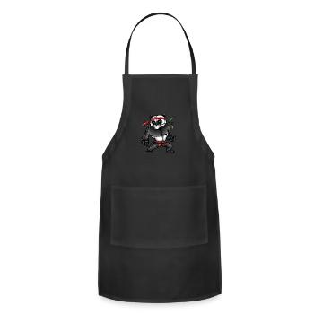 Kung Fu Zoo Panda - Adjustable Apron - black - Front - Julia (174cm)