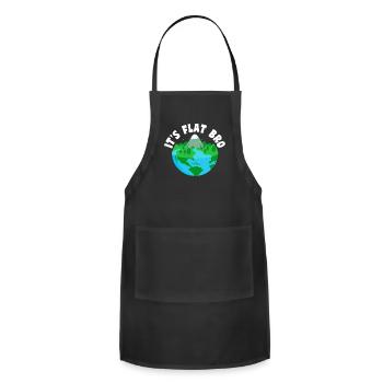 It's Flat Bro - The Earth is Flat Map Flat Earth S - Adjustable Apron - black - Front - Julia (174cm)