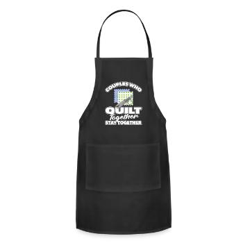 Quilting Couple - Adjustable Apron - black - Front - Julia (174cm)