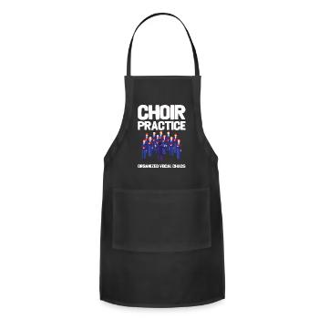 Choir Practice Organized Vocal Chaos - Adjustable Apron - black - Front - Julia (174cm)