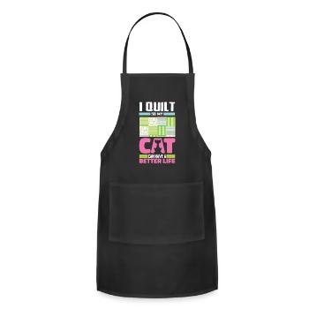Quilting Cat - Adjustable Apron - black - Front - Julia (174cm)