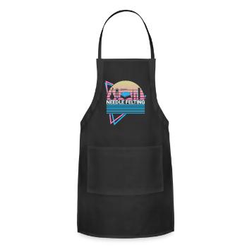 Needle Felting Retro - Adjustable Apron - black - Front - Julia (174cm)