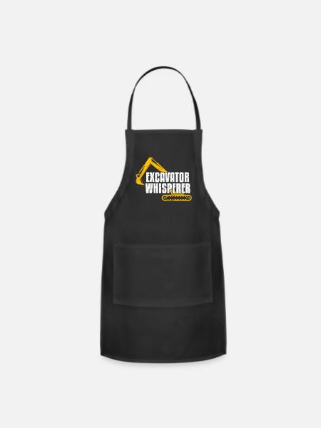 Funny Excavator Operator Heavy Equipment - Adjustable Apron - black