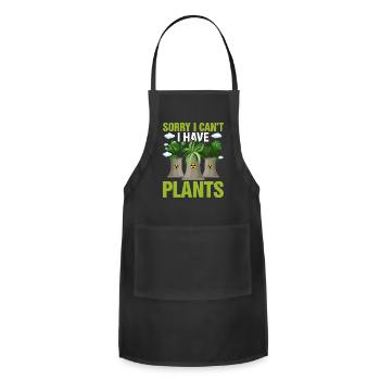 Nuclear Power Plant Nuclear Engineer - Adjustable Apron - black - Front - Julia (174cm)