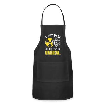 Nuclear Power Plant Nuclear Engineer - Adjustable Apron - black - Front - Julia (174cm)