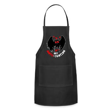 Mothman Cryptid Cryptozoology - Adjustable Apron - black - Front - Julia (174cm)