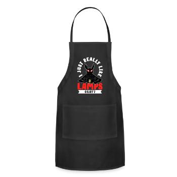 Mothman Cryptid Cryptozoology - Adjustable Apron - black - Front - Julia (174cm)