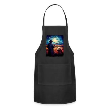 Hog Hunter Hog Hunting Starry Night Painting - Adjustable Apron - black - Front - Julia (174cm)