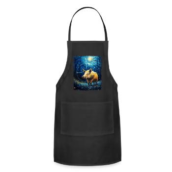 Hog Hunting Hog Hunter Starry Night Painting - Adjustable Apron - black - Front - Julia (174cm)