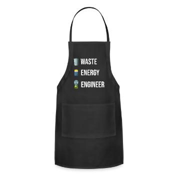 Waste Energy Engineer Nuclear Engineer Robotics - Adjustable Apron - black - Front - Julia (174cm)