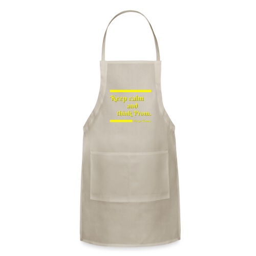KEEP CALM AND THINK PROM YELLOW - Adjustable Apron