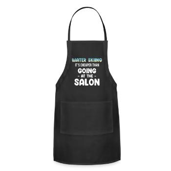 Water Skiing It's Cheaper That Going At The Salon - Adjustable Apron - black - Front - Julia (174cm)