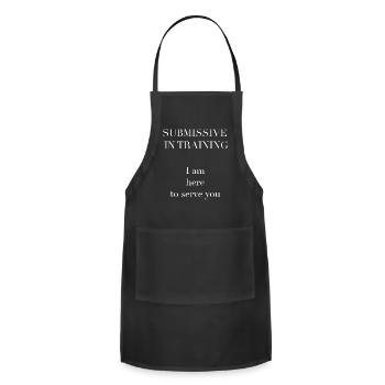 Submissive in training serve you kinky - Adjustable Apron - black - Front - Julia (174cm)
