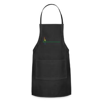 Heartbeats Rainbow - Adjustable Apron - black - Front - Julia (174cm)