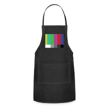 retro tv no signal no channel SMPTE colors - Adjustable Apron - black - Front - Julia (174cm)