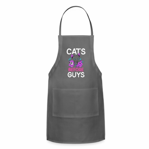 punk cats before guys heart anti valentines day - Adjustable Apron