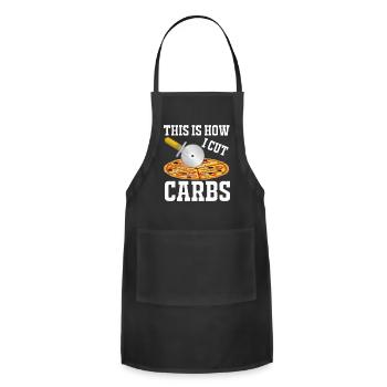 This is how i Cut Carbs - Adjustable Apron - black - Front - Julia (174cm)