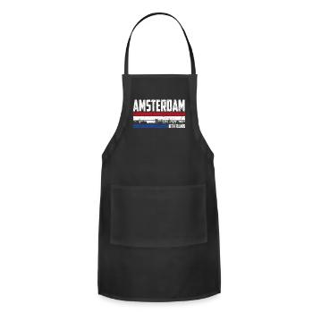 Amsterdam, Netherlands - Adjustable Apron - black - Front - Julia (174cm)
